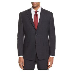 MICHAEL KORS Mens Gray Single Breasted Classic Stretch Suit Separate Blazer 38R